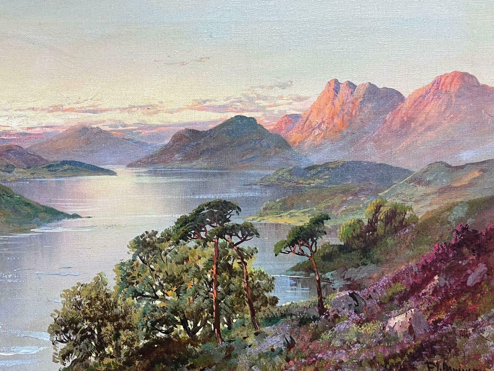 photo furniture F. E. Jamiesonantique Scottish Highland Landscape Loch Scene Signed Oil Painting On Canvas