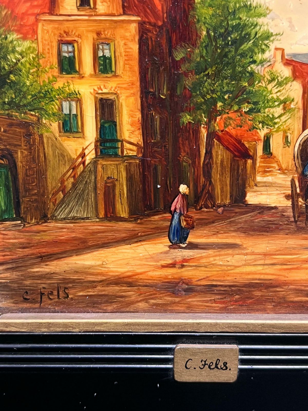 Dutch 19th Century Schoolpair 19th Century Dutch Signed Oil Paintings Figures In Old Streets19th Century photo 1031.0