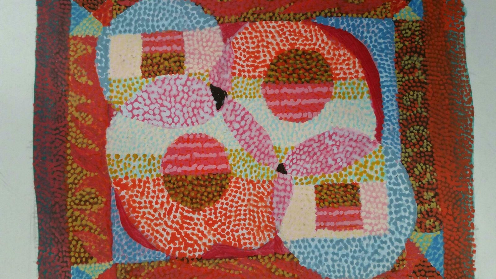 Louis Bellon French Neo Impressionist Pointillist Abstract Mid 20th Century Small Painting C. 1940s photo 795.0