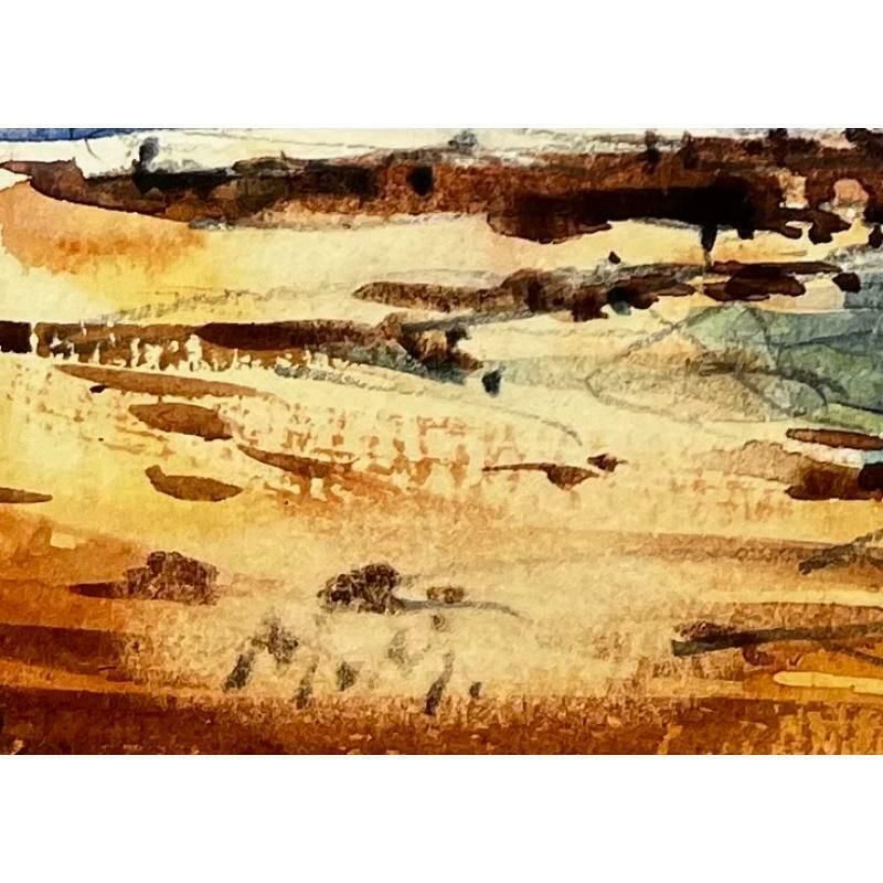 French Impressionist Landscape   Sailboats In A Bay Awaiting The Incoming Tide20th Century photo 357.0
