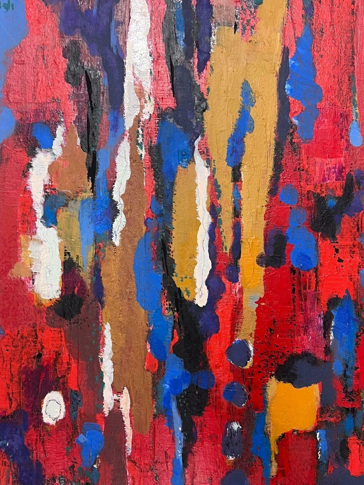 Andre Guilloufrench Expressionist Abstract 20th Century Oil Painting Blaze Of Colors photo for sale
