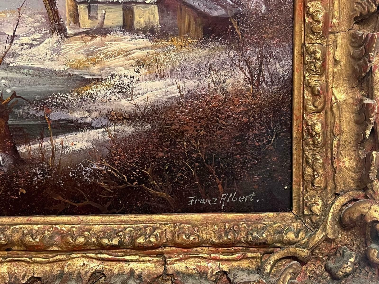 Dutch Schoolfigures Playing On The Ice Traditional Dutch Winter Scene Signed Oil Painting photo Art