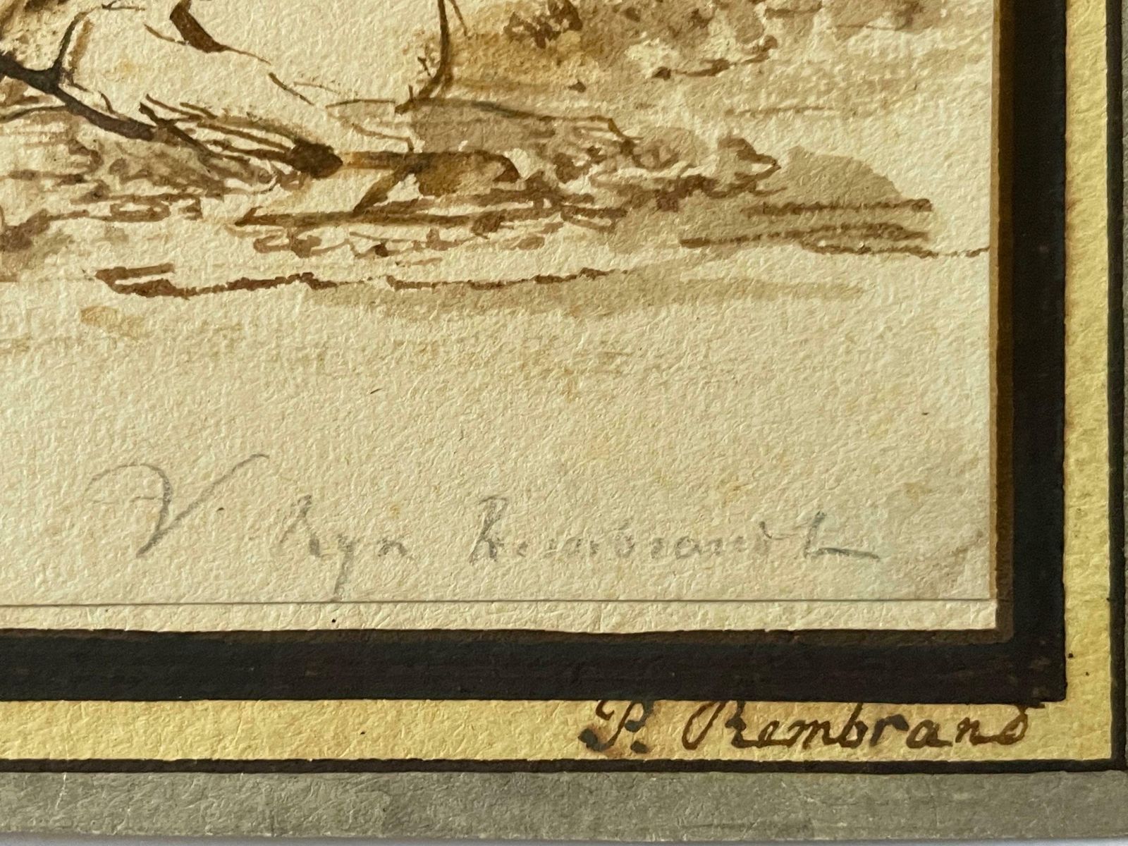 17th C Dutch Old Master Ink & Wash Painting Biblical Figures Rembrandt Pupil1650's photo 4035.0