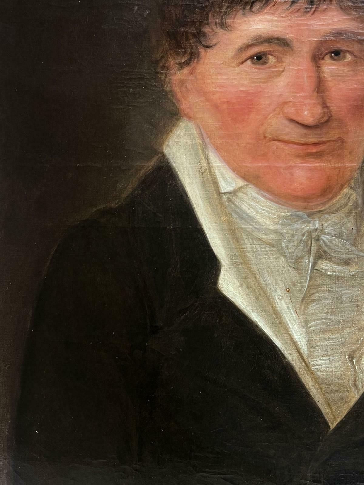 French School 1820's French Portrait Of A Gentleman Signed & Dated 1824 Oil On Canvas1824 photo furniture