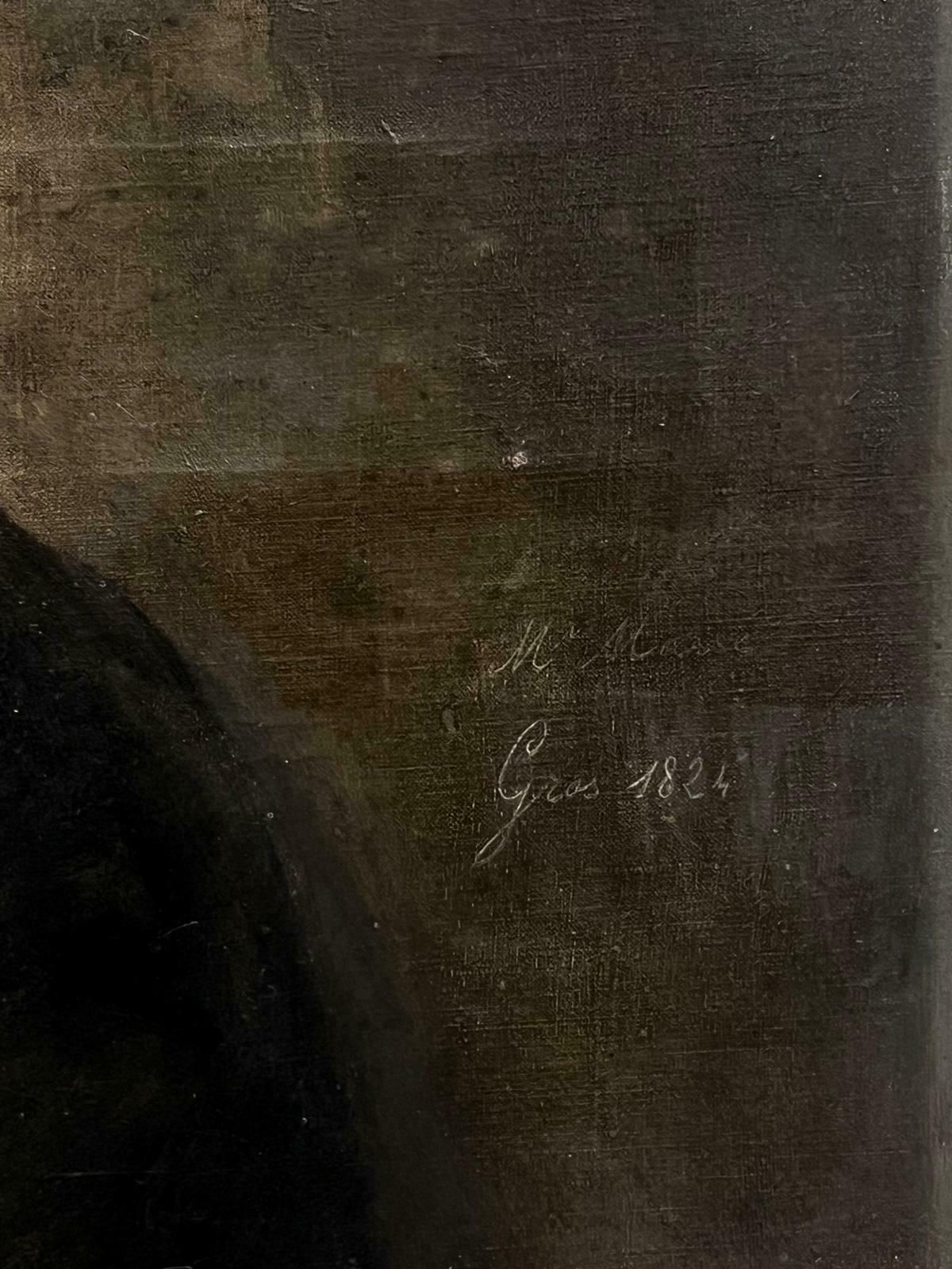 French School 1820's French Portrait Of A Gentleman Signed & Dated 1824 Oil On Canvas1824 photo Art