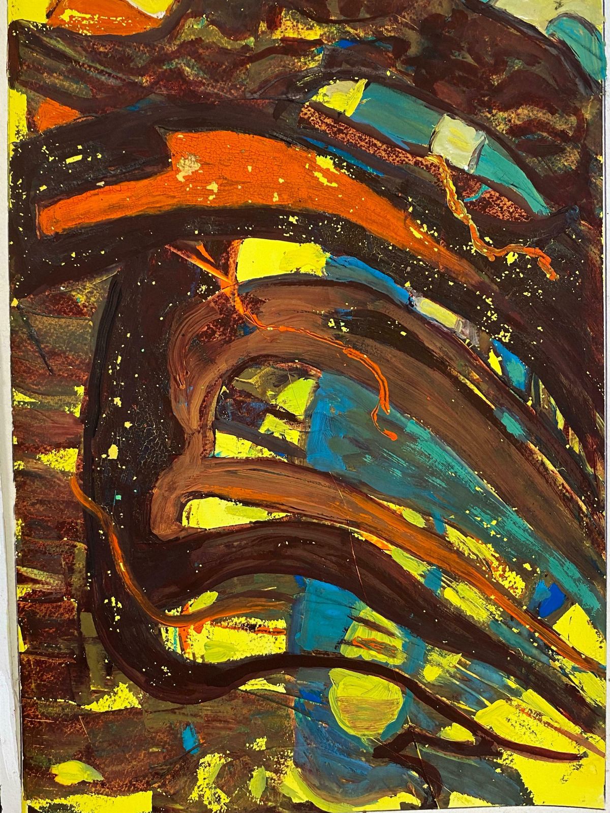 Unknownset Of 9 Original French Abstract Oil Paintings   Each Signed & Dated C. 1993 photo Art