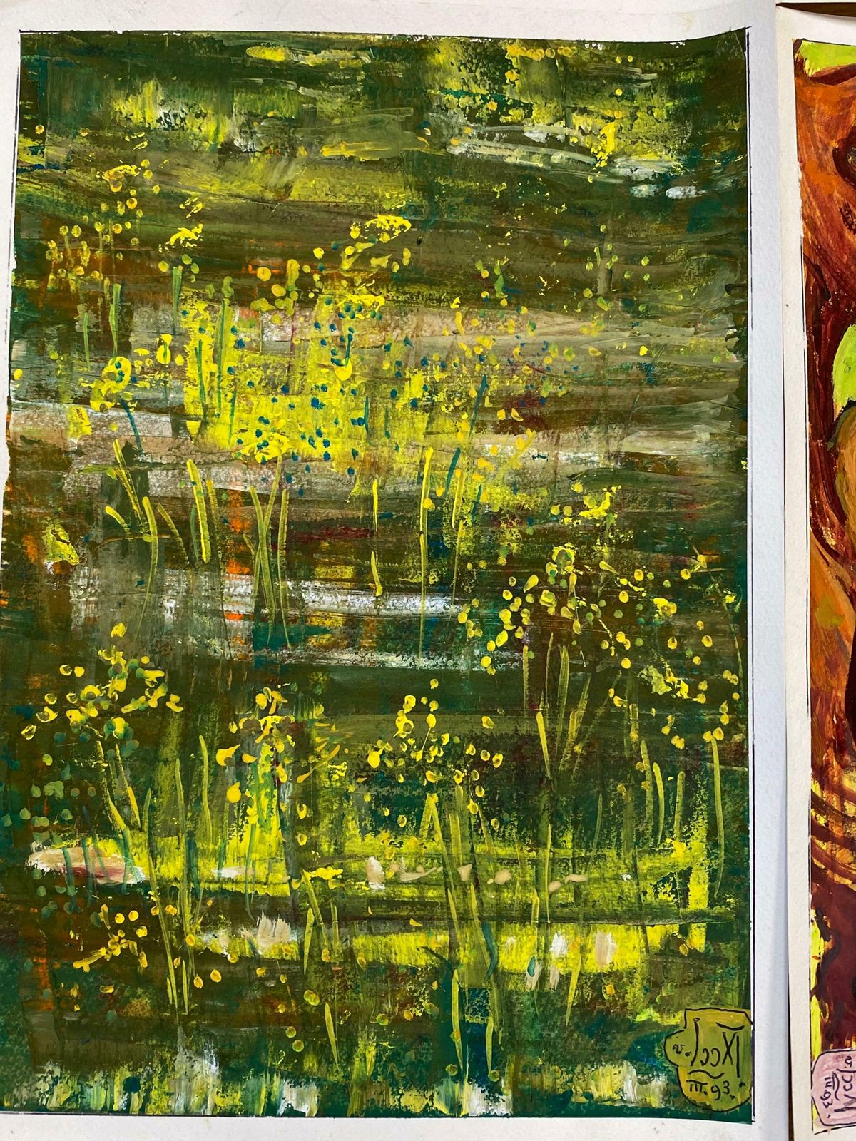 Unknownset Of 9 Original French Abstract Oil Paintings   Each Signed & Dated C. 1993 photo buy