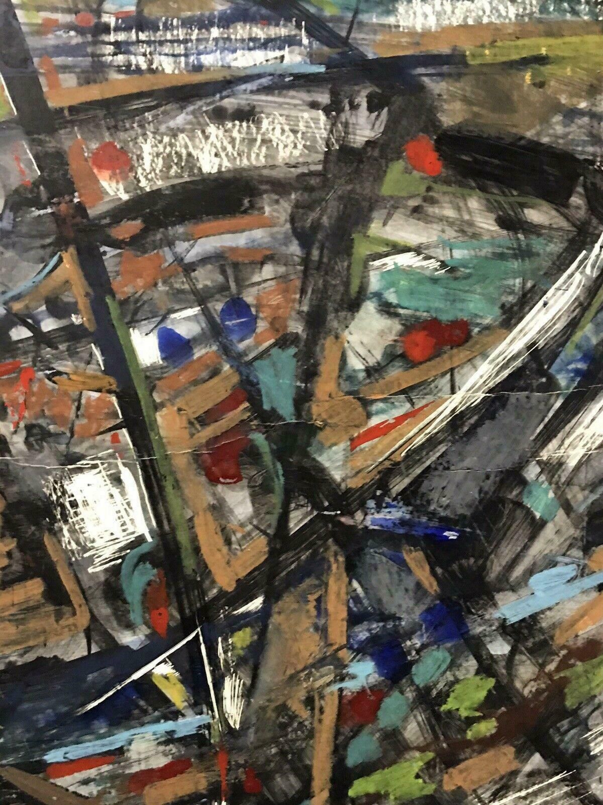 Unknown1980's French Abstract Oil Painting   Signed & Dated   Amazing Shapes And Colour20th Century photo vinterior