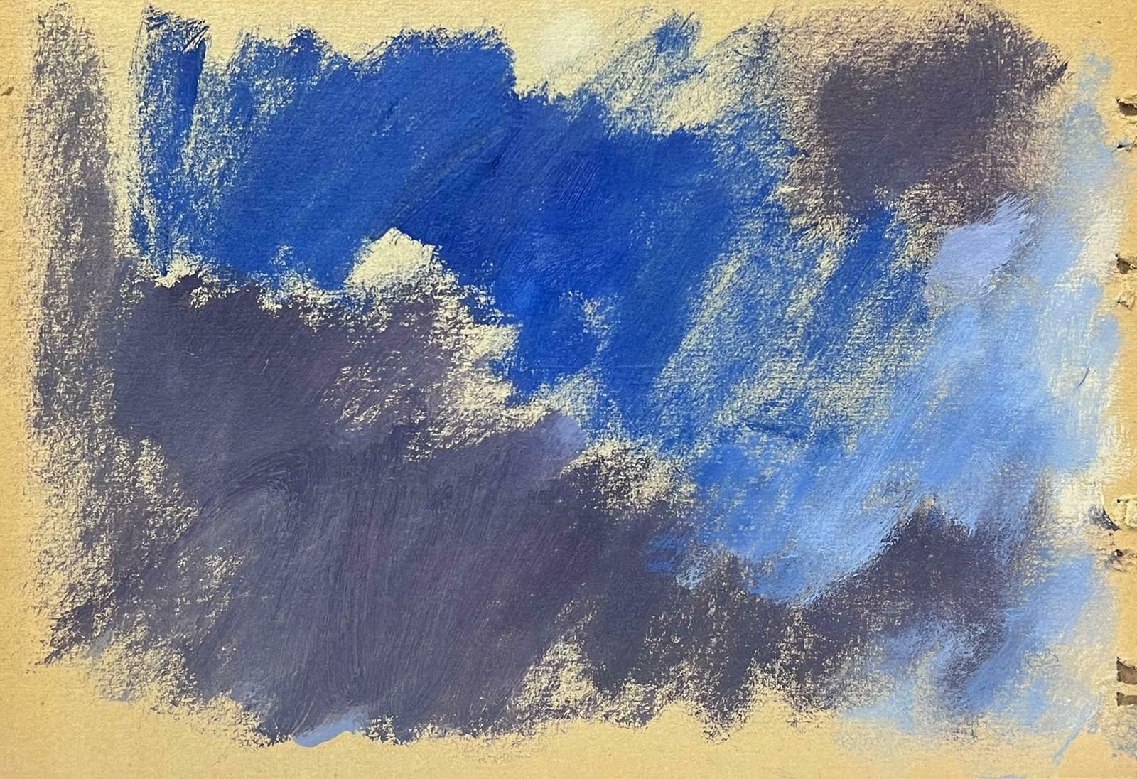 Elisabeth Hahn20th Century German Modernist Oil Painting Blue And Grey Sky Landscape20th Century photo for sale