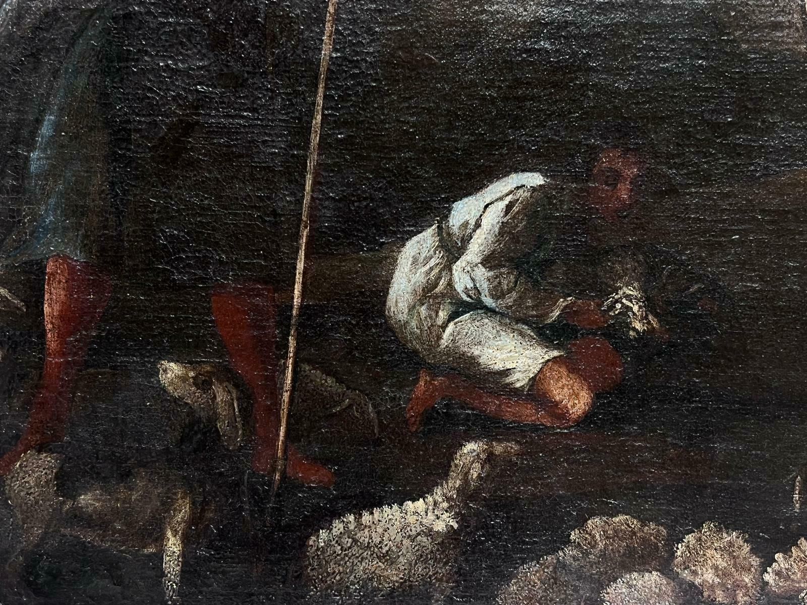 17th Century German Baroque Oil Painting Shepherds & Flocks In Landscape photo Art