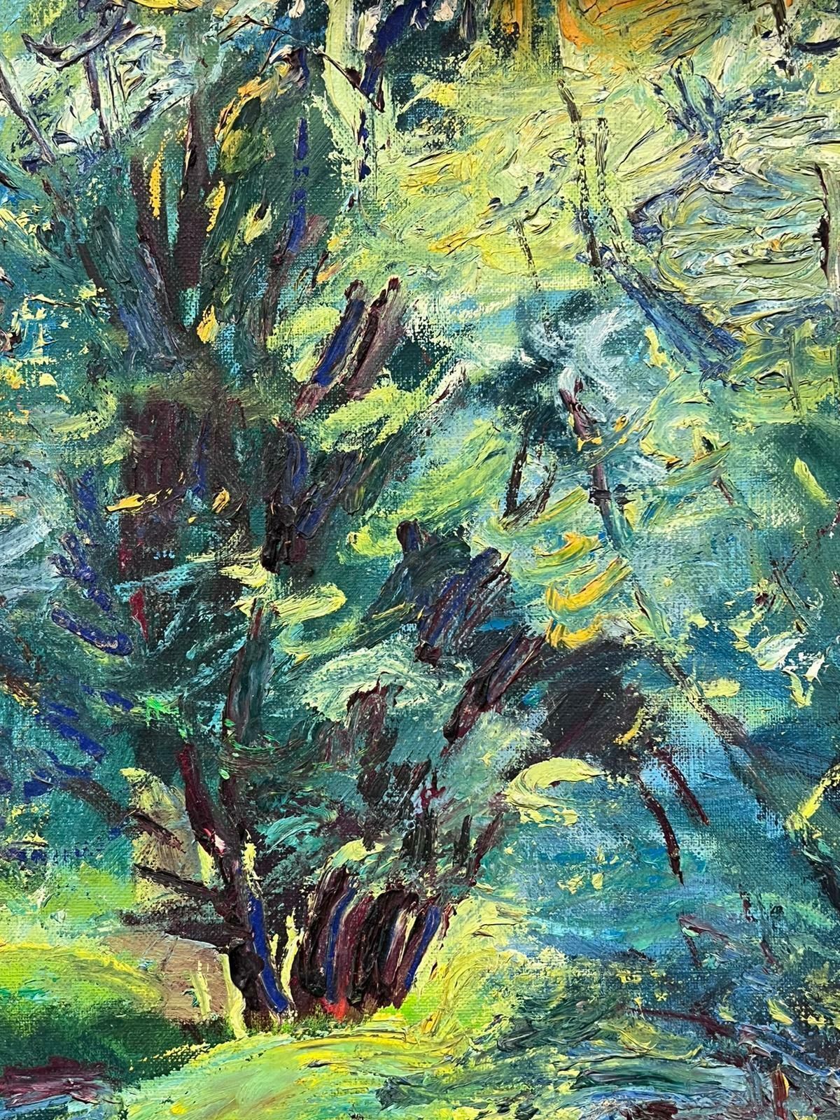 P. Bellenger (French Impressionist)20th Century French Impressionist Oil Painting Lush Green Woodland Dappled Light photo 1323.0