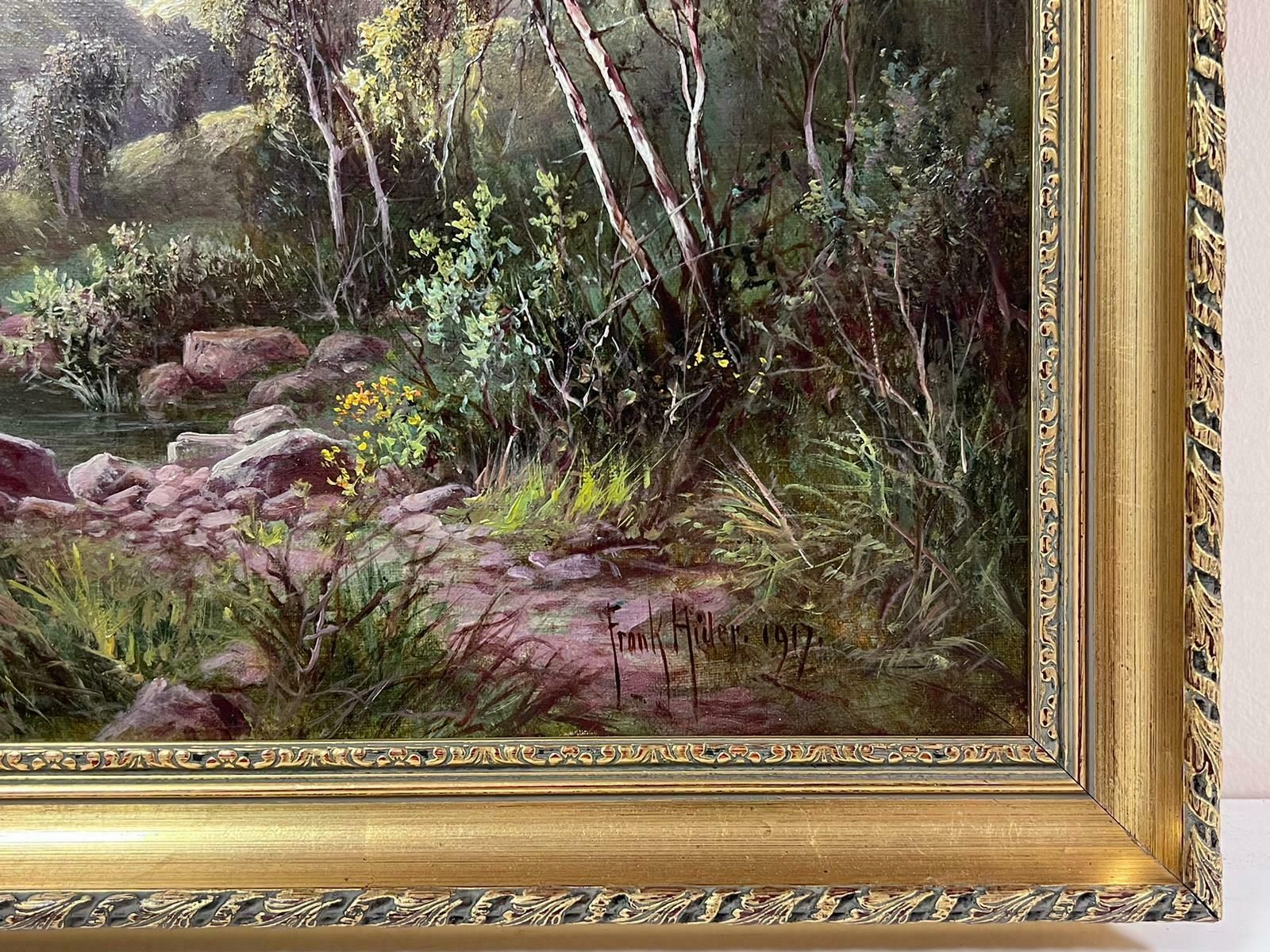 Frank Hidersummer In The Scottish Highlands Original 1917 Oil Painting Listed Artist1917 photo 1277.0