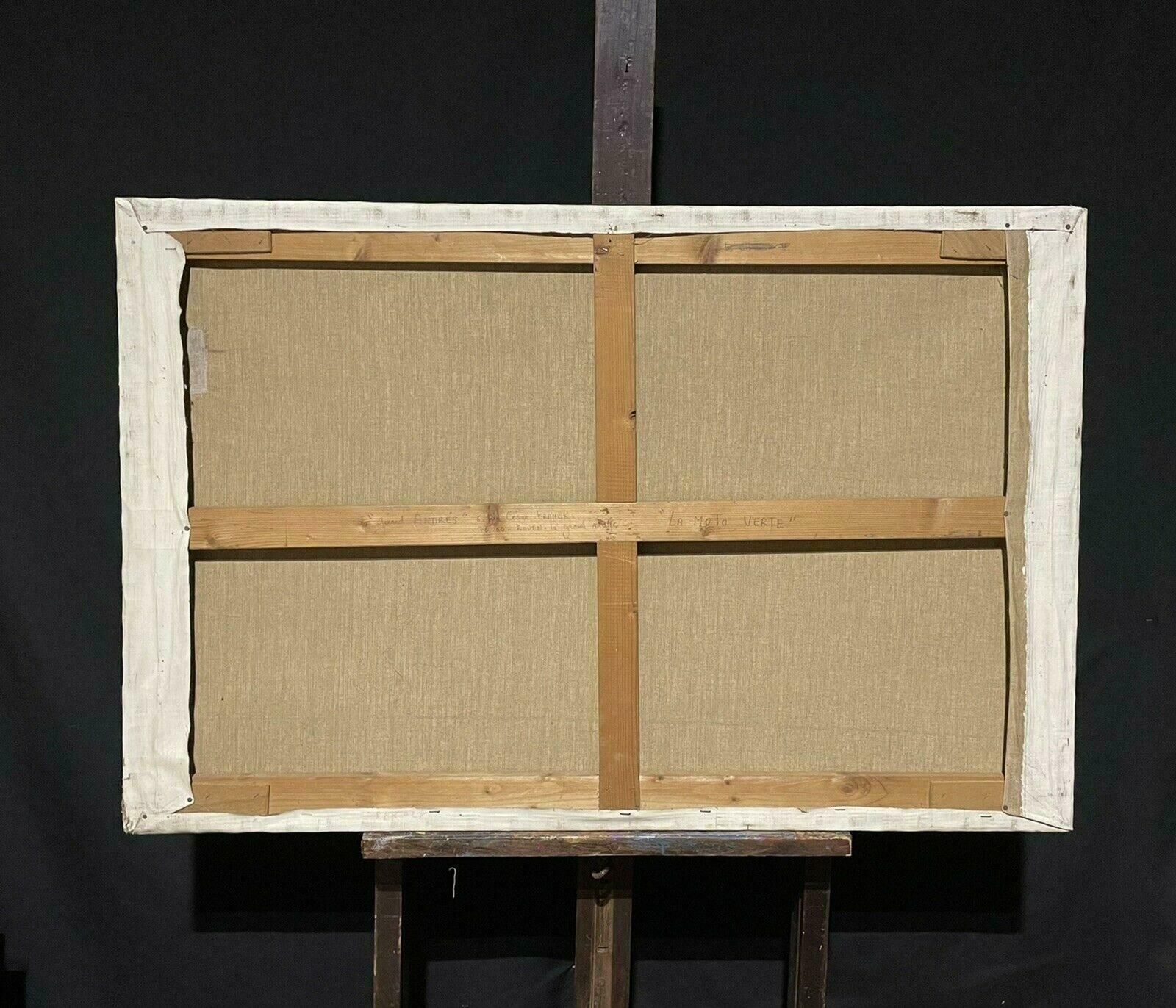 photo furniture Unknownhuge French Surrealist Oil Painting Wrestling Nude Men Floating In Sky, 1970's1970's