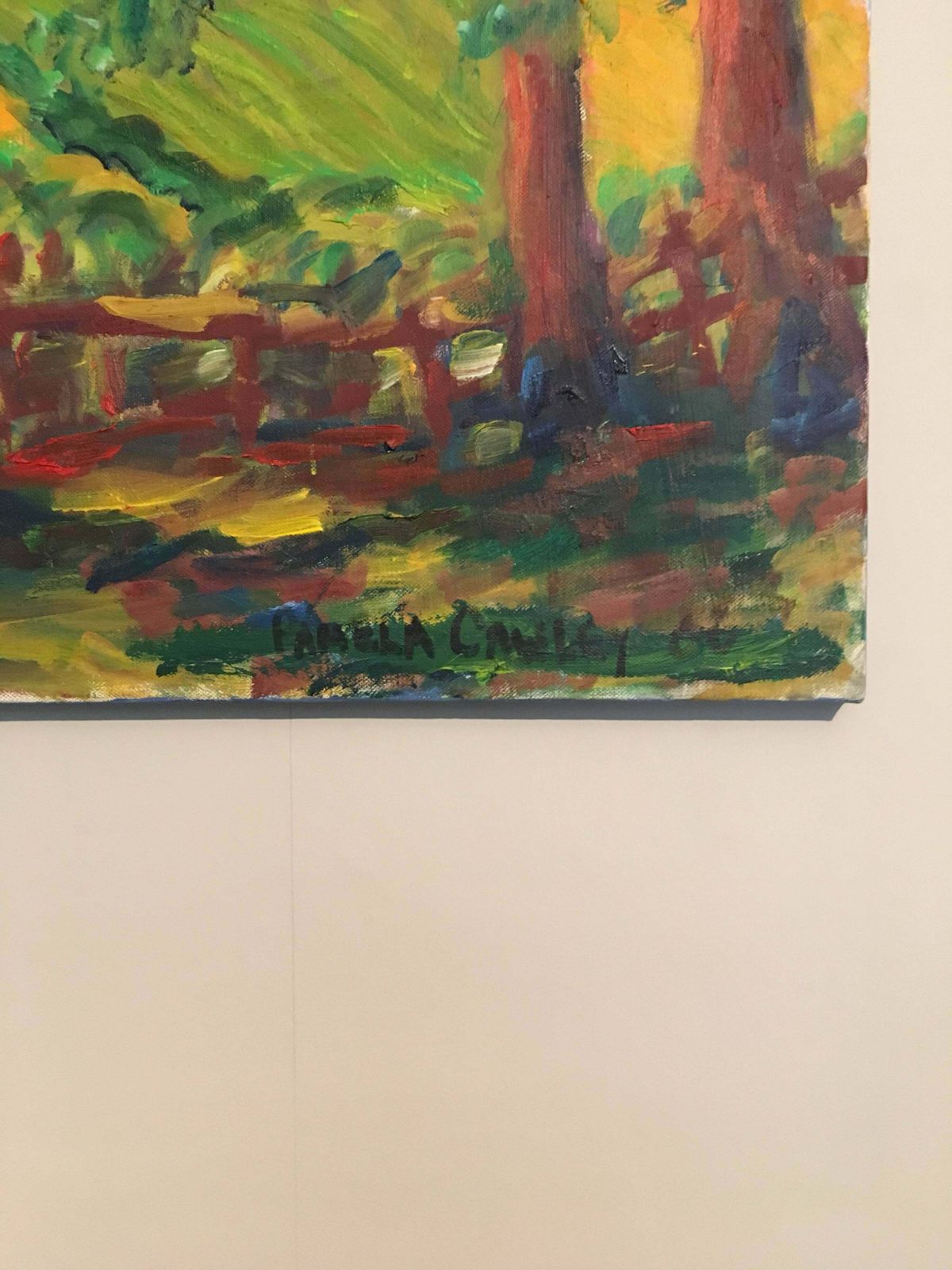 Pamela Cawleyautumnal Countryside Landscape, Impressionist, Signed Huge Oil Paintingc.2000 photo Art