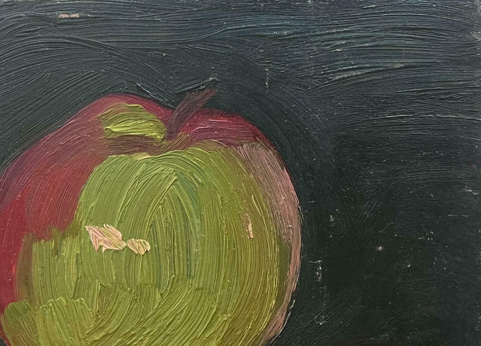 French School20th Century French Modernist Oil Painting Still Life Of An Apple photo furniture