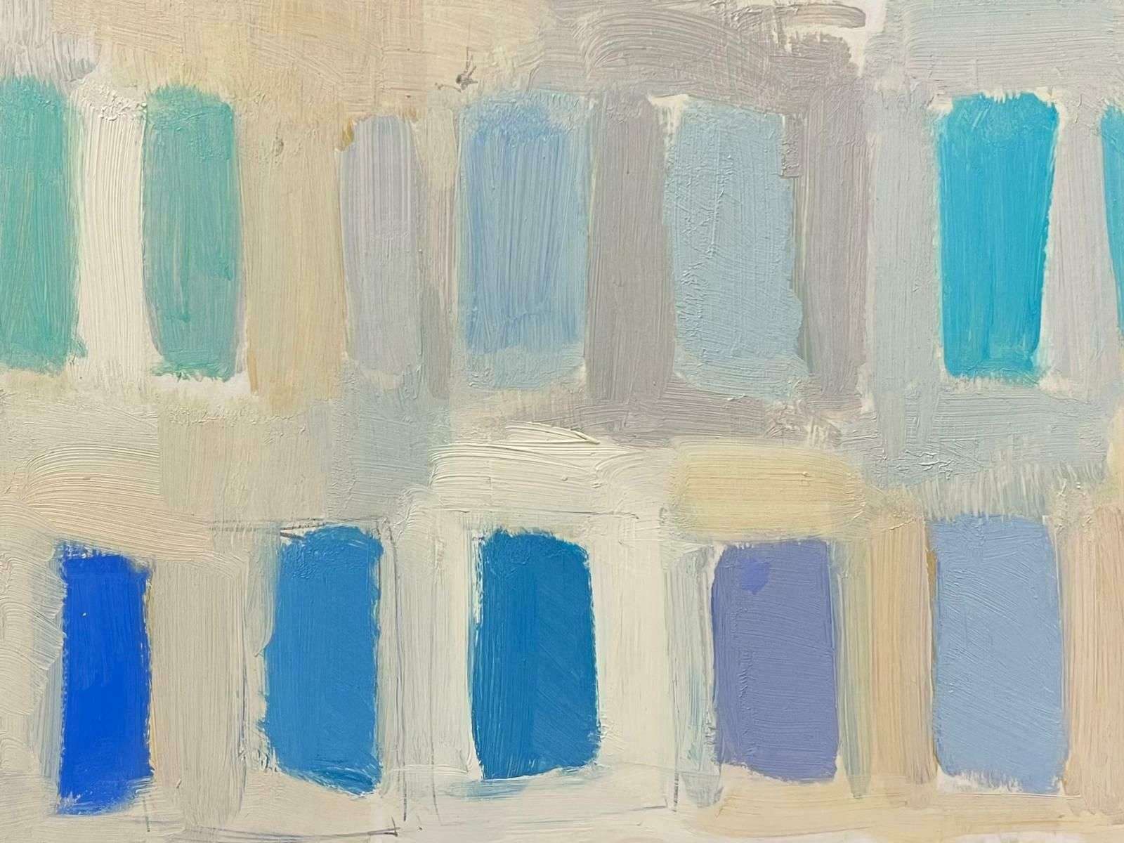 Elisabeth Hahn20th Century German Modernist Oil Painting Blue Shades Window Abstract20th Century photo Art