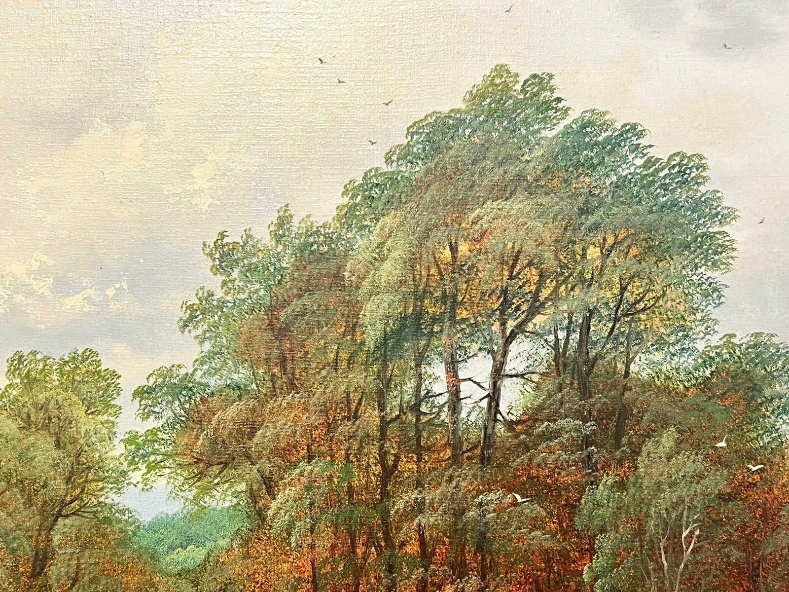 Andrew Grant Curtistraditional English Oil Painting Rural Workers By Lake In Landscape photo 1210.0