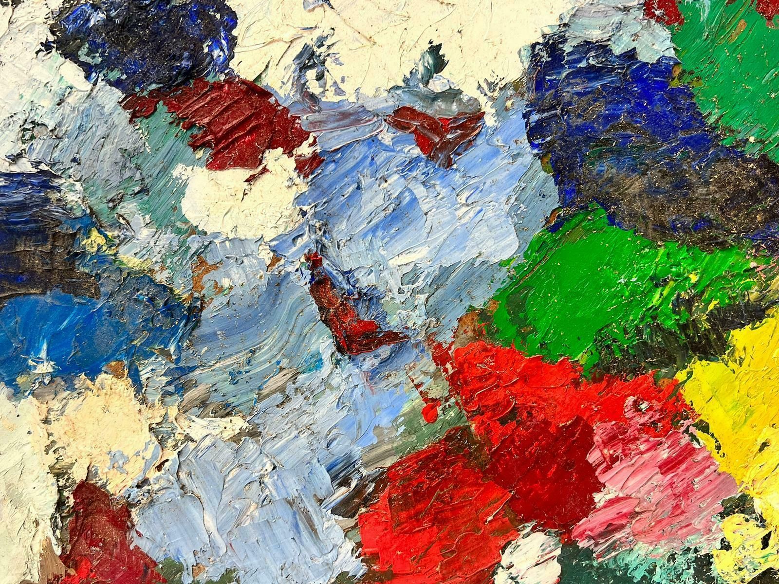 French School1960's French Expressionist Oil Painting Very Thick Impasto Oil Abstract photo 512.0