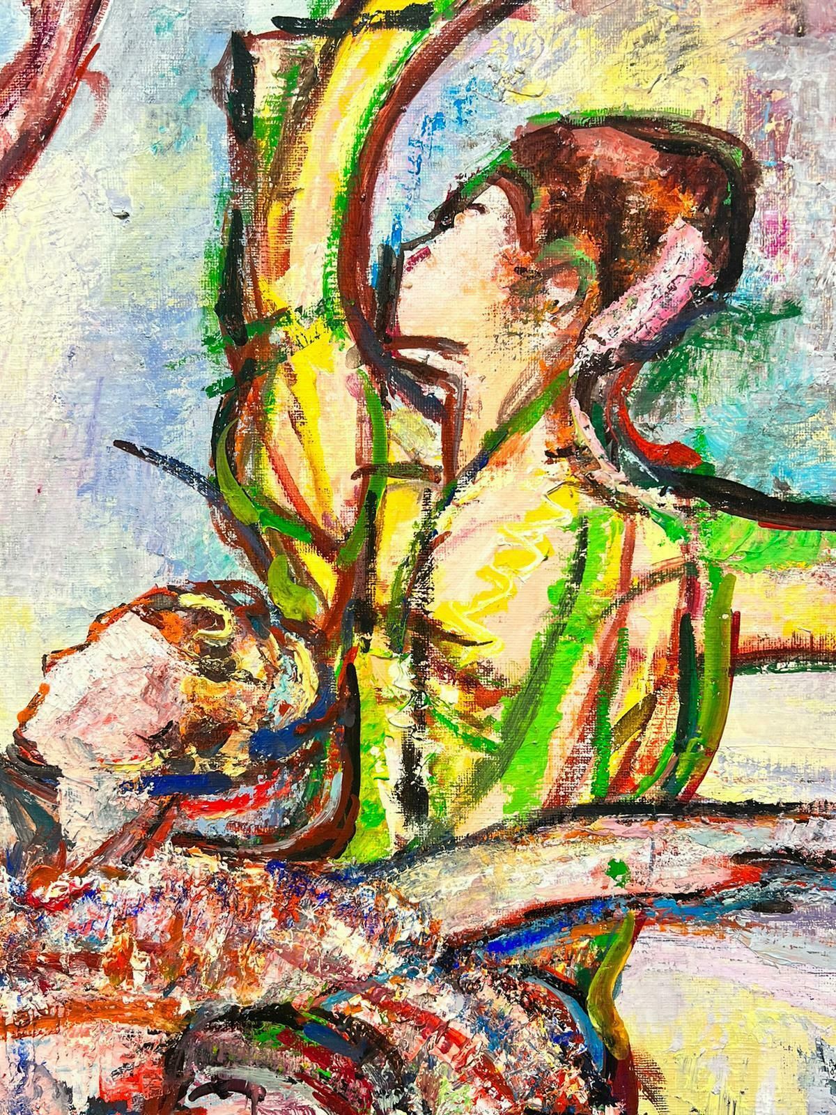 Maria Tort Xiraumale Ballerina Figures Dancing And Stretching Spanish Modernist Oil Painting photo Art
