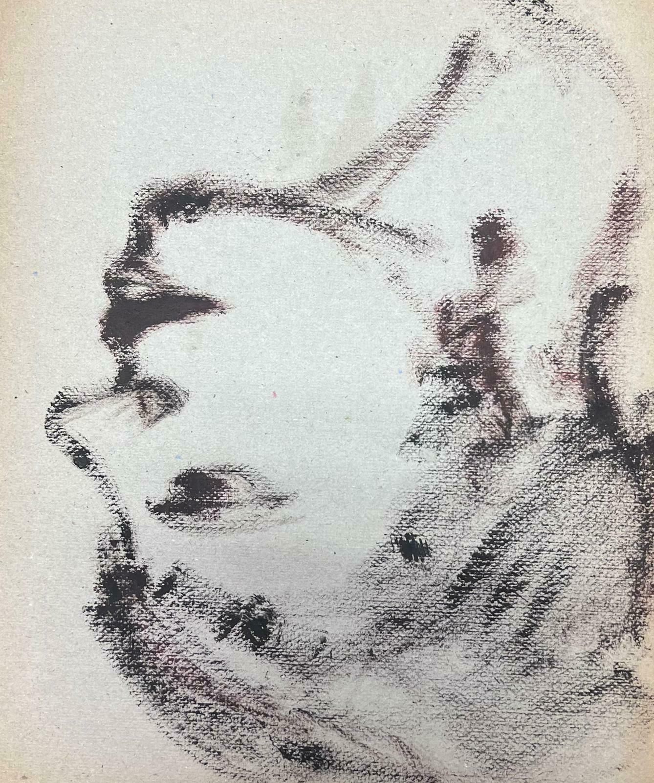 Elisabeth Hahn20th Century German Modernist Oil Painting Red Figure Sketch20th Century photo Art