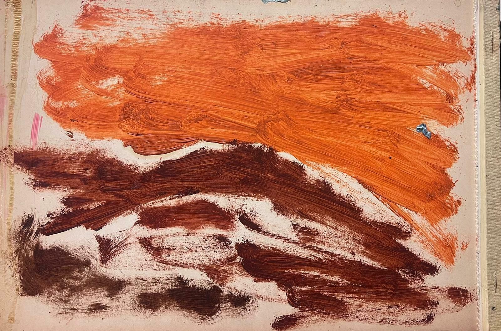 Elisabeth Hahn20th Century German Modernist Oil Painting Brown And Pink Hills20th Century photo vinterior
