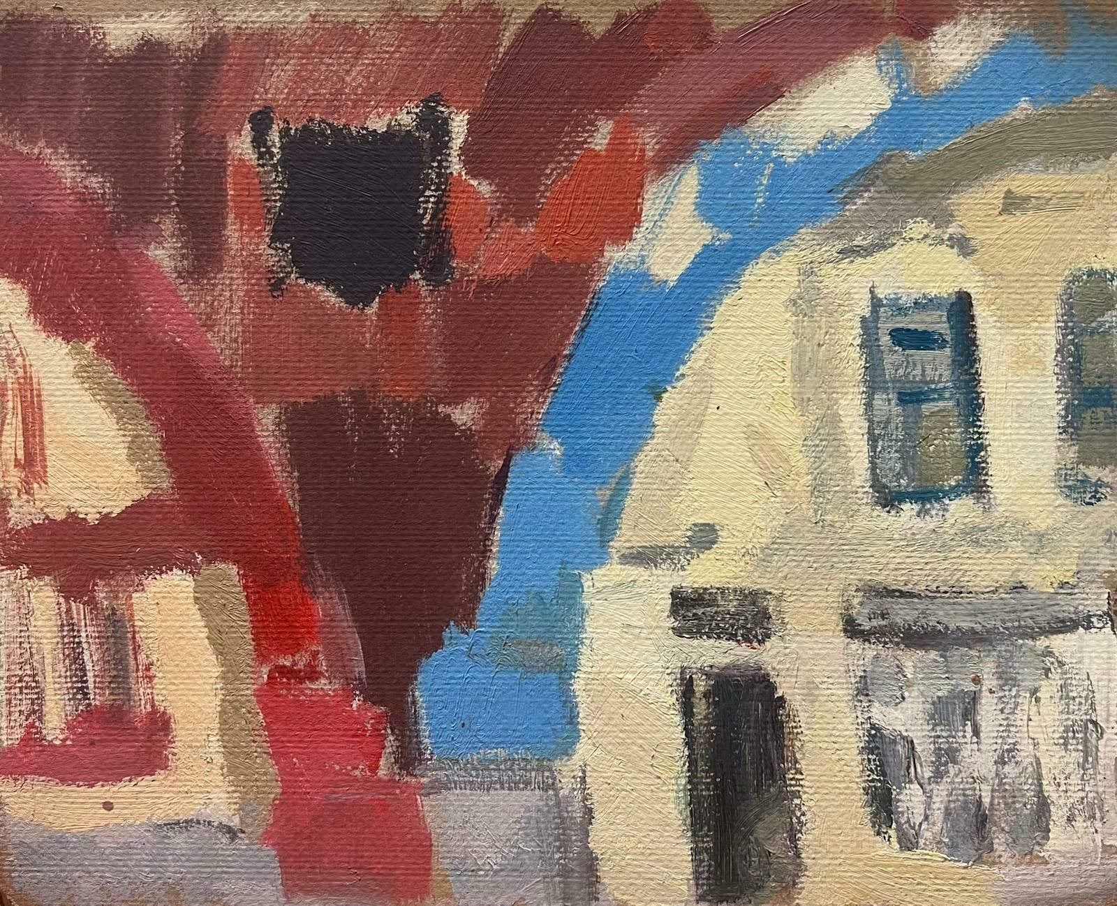 Elisabeth Hahn20th Century German Modernist Oil Painting Town Arch Ways20th Century