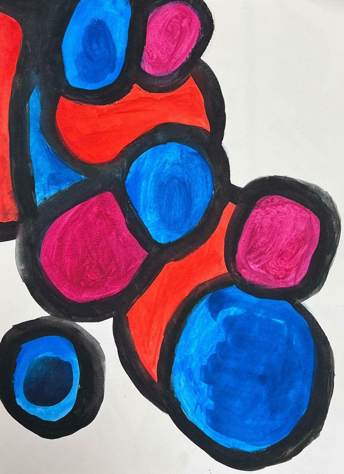 Robert Somertonabstract Expressionist British Original Watercolor Painting Shapes Patterns C. 2022 photo for sale