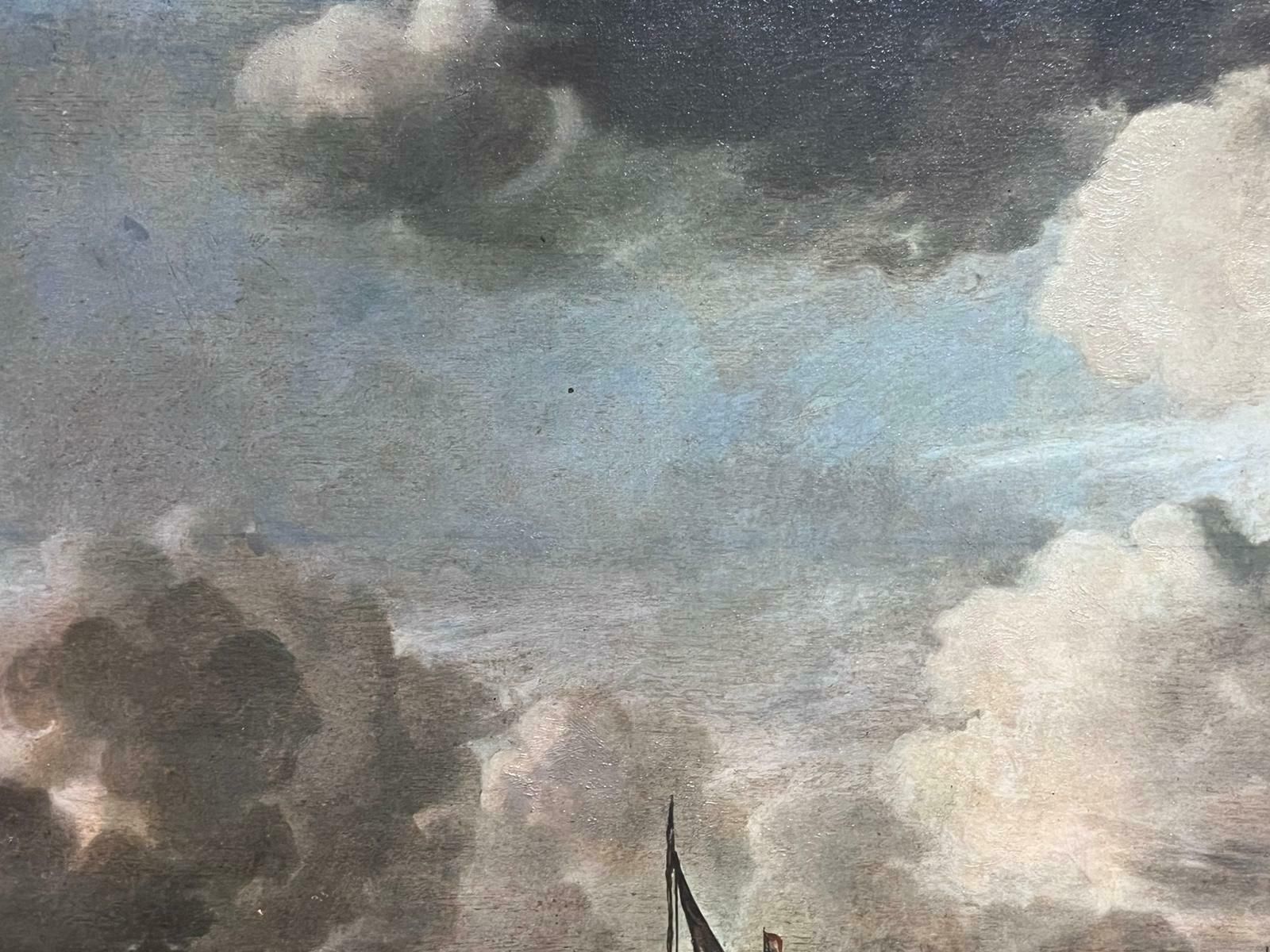 Dutch/ Flemishvery Large Marine Shipping Scene Impressive Statement Piece photo vinterior