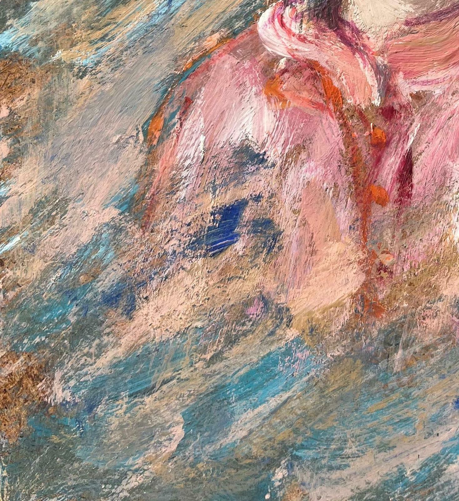Fanch Lelfrench Oil Painting Of A Portrait Of A Girl In Vibrant Expressionist Style20th Century photo Art