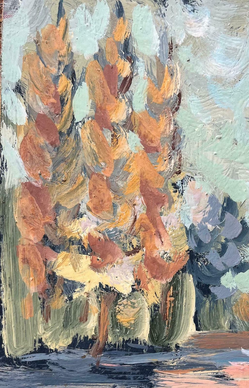 Fanch Lelfrench Impressionist Oil Painting Of A Lady Strolling With Parasol Among Trees1997 photo 572.0