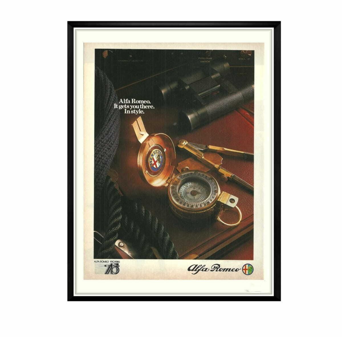 Set Of Three Ads Alfa Romeo, 70s photo Art