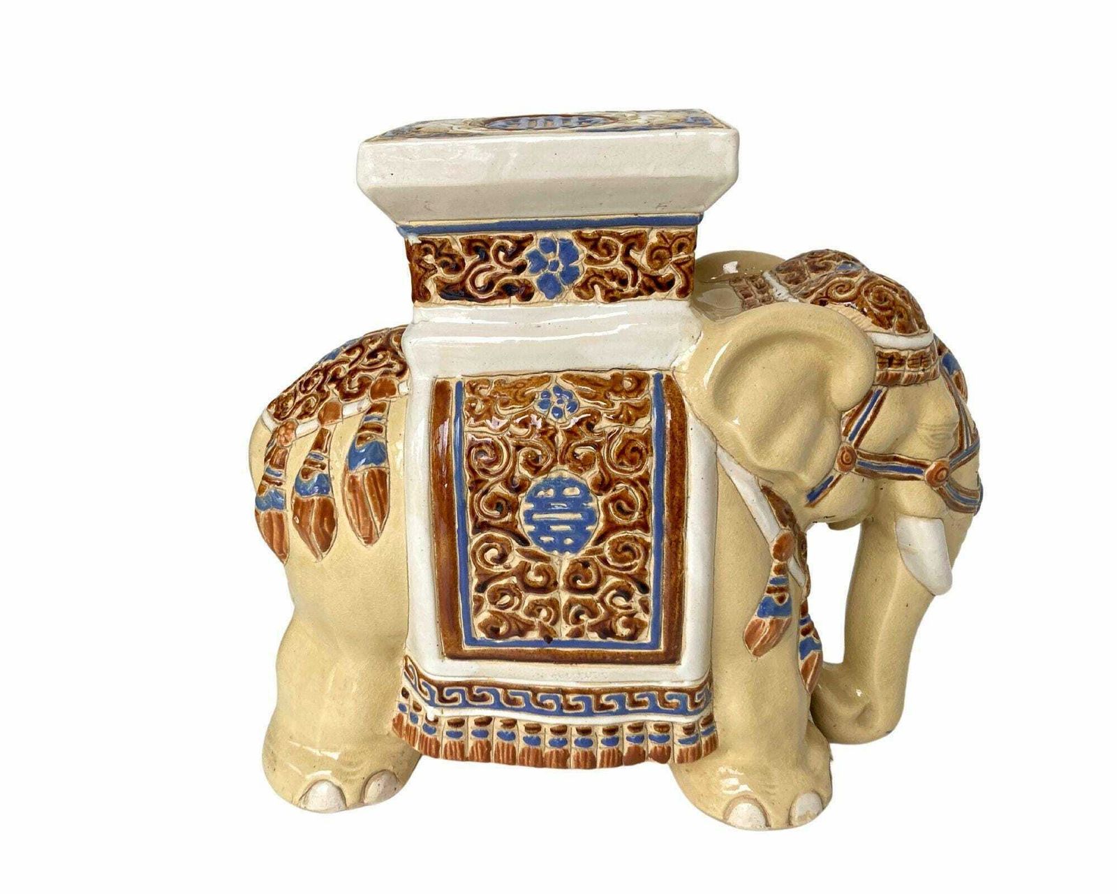 Ceramic Elephant Statue | Plant Stand | 1pcs photo vinterior