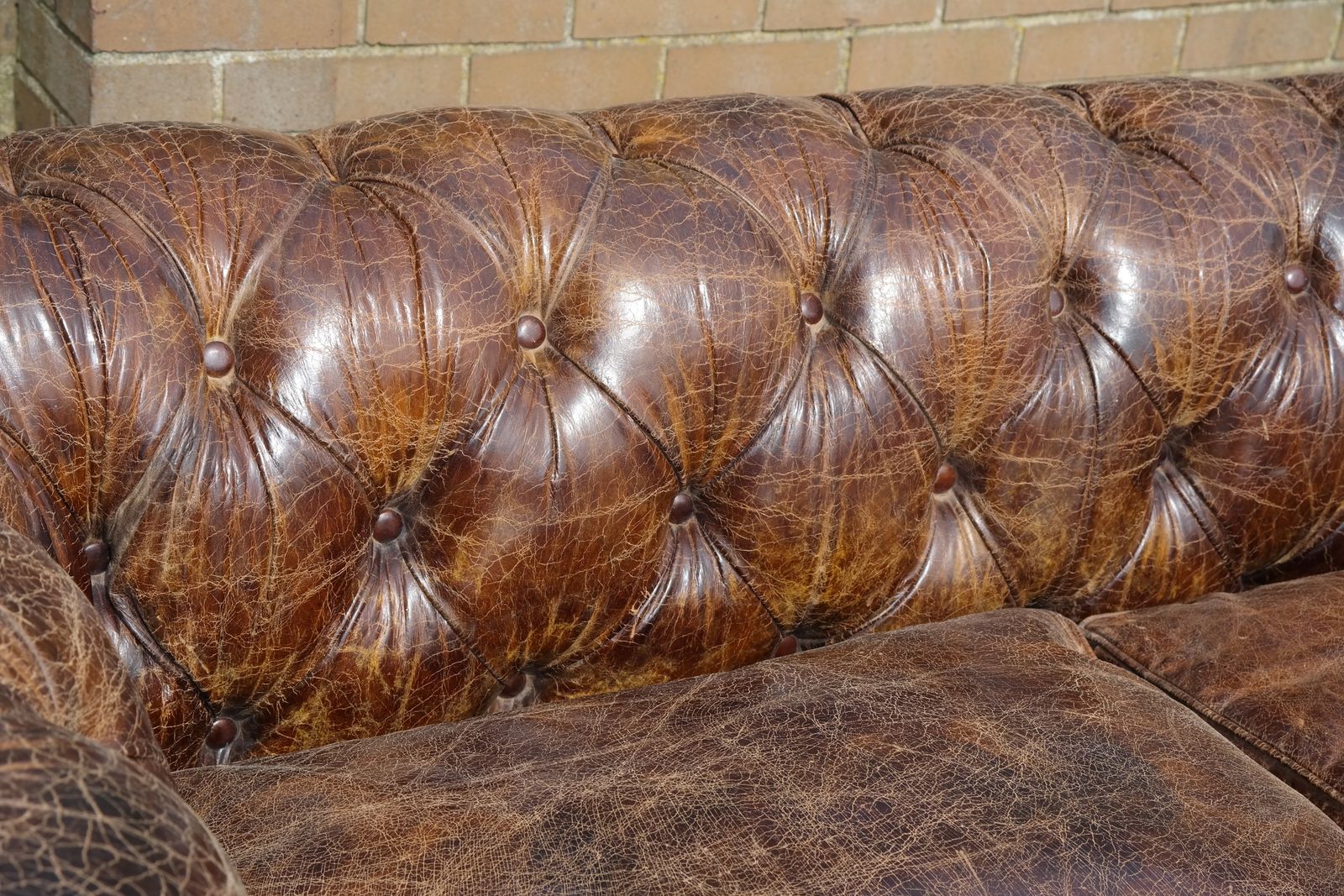 2800.0 Superb Timothy Oulton Westminster Feather 2.5 Seater Leather Sofa Vintage Cigar photo