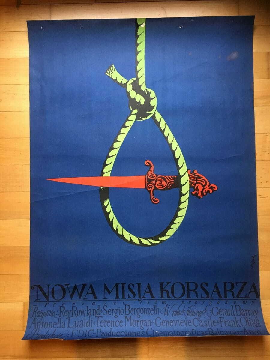 Original Polish Poster For The Film New Privateer's Mission, Author: Jerzy Flisak, 1970