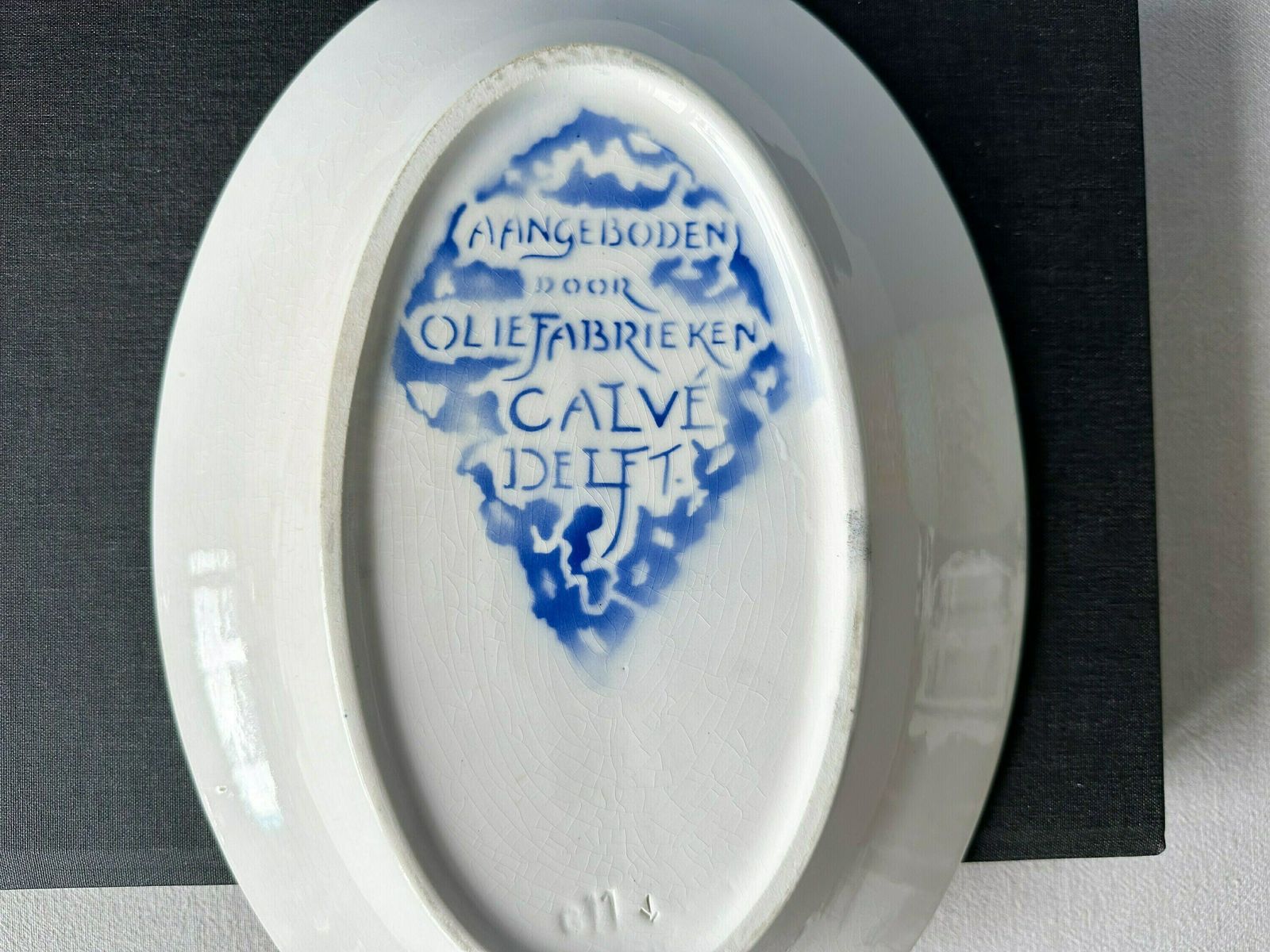 Antique Art Deco Bowl By Petrus Regout For Nof Calve Delft, Design By Richard Roland Holst, Amsterdam School photo vintage