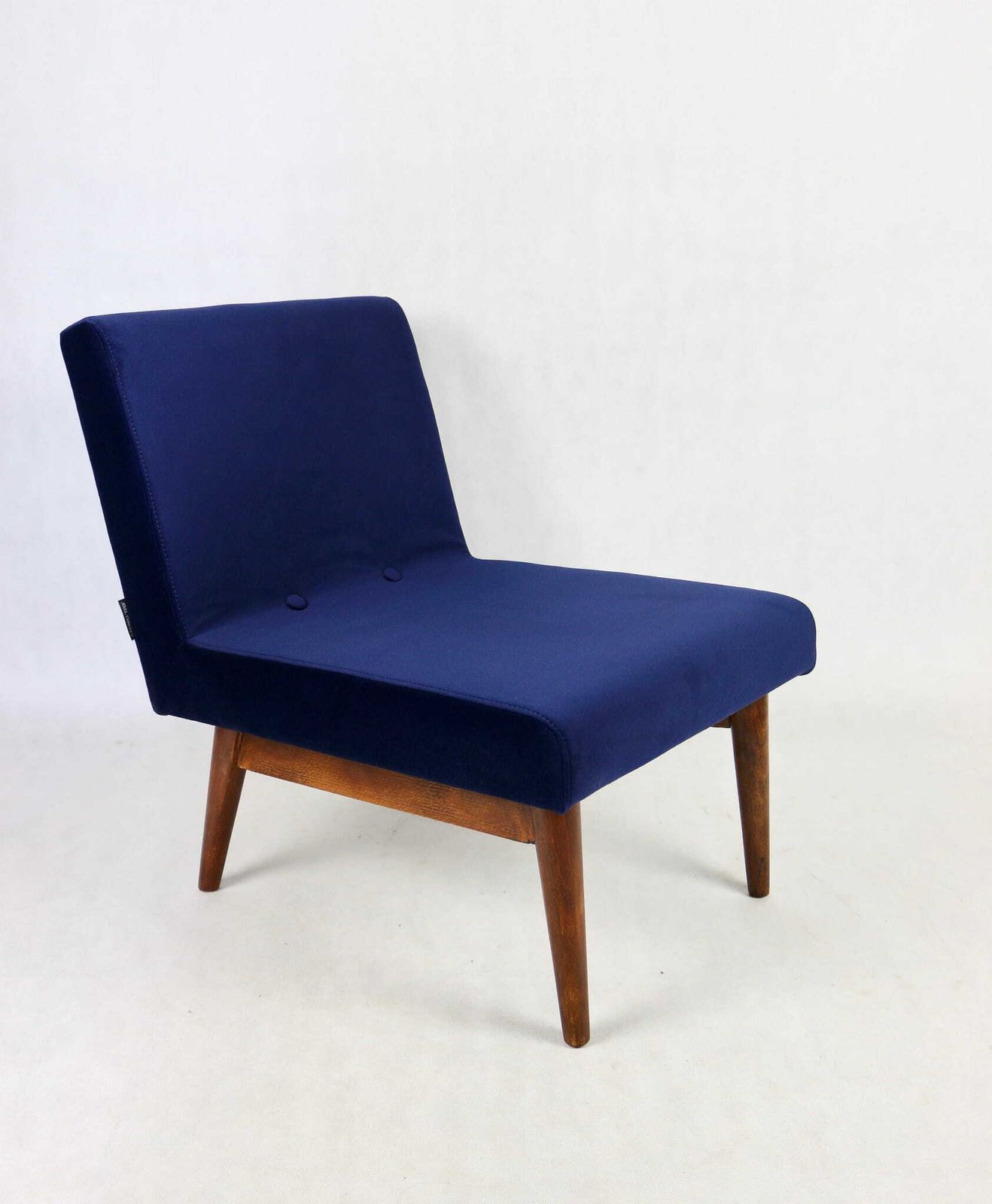 Loft Armchair 70's Vintage Navy Blue Velvet Jade Velvet photo 325.0