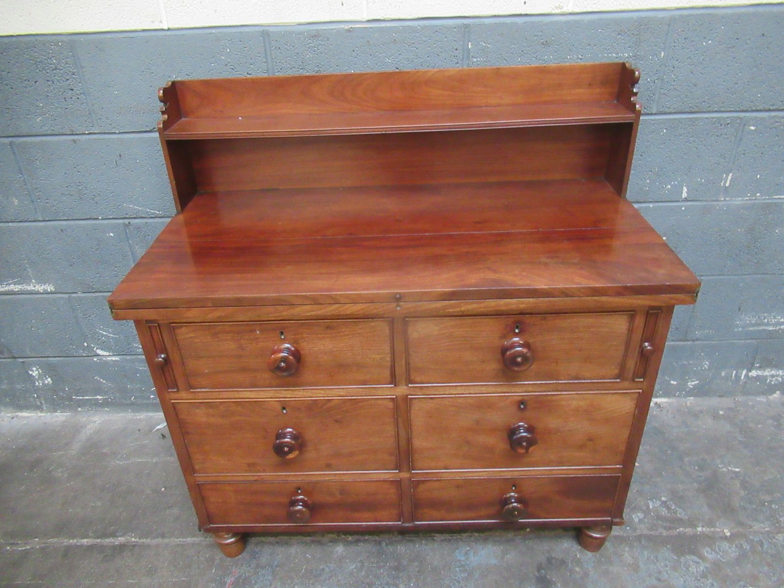 Unusual  Victorian  Mahogany  Folding Chest Of Drawers photo for sale