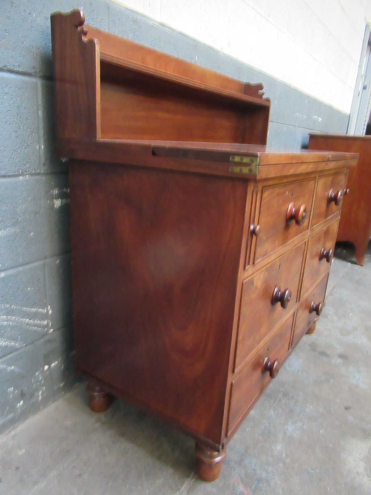 Unusual  Victorian  Mahogany  Folding Chest Of Drawers photo vinterior