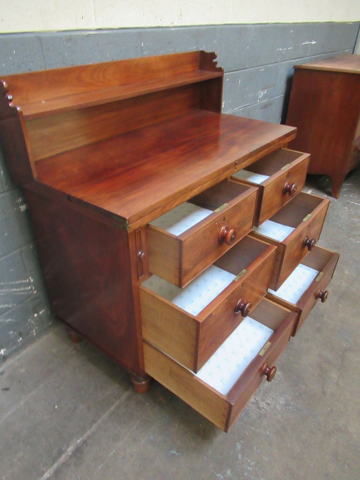 Furniture Unusual  Victorian  Mahogany  Folding Chest Of Drawers photo