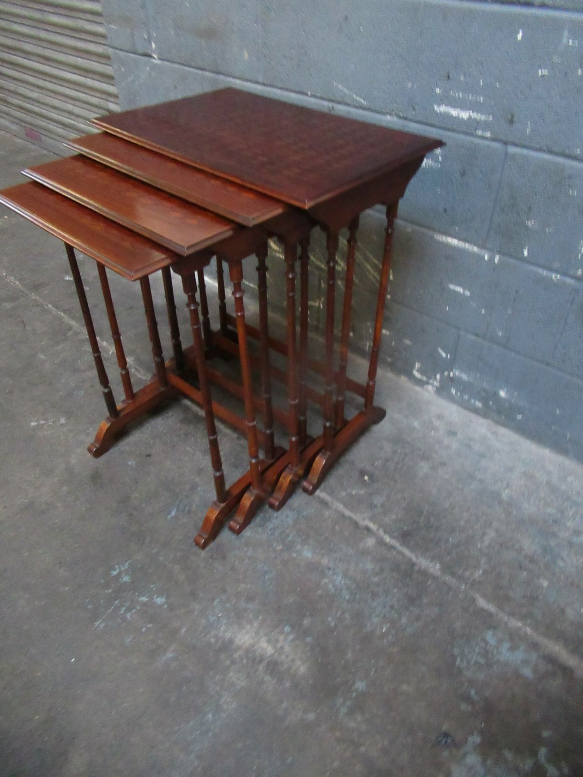 Edwardian   Mahogany  Nest Of   Four Occasional  Tables photo furniture