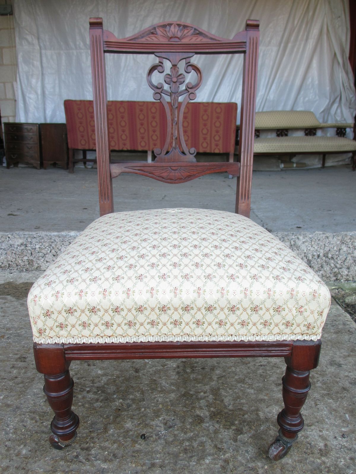 Superbvictorian Mahogany Upholstered 5 Piece Parlour Suite photo for sale