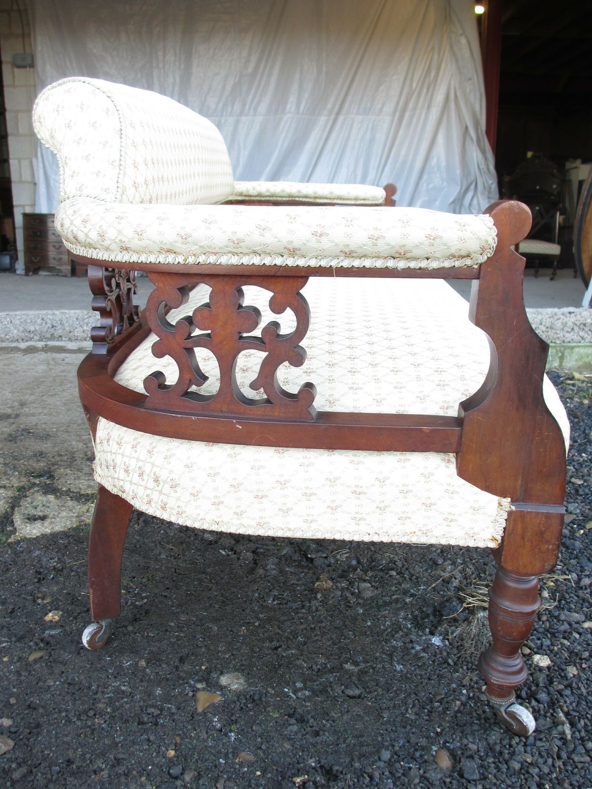 Superbvictorian Mahogany Upholstered 5 Piece Parlour Suite photo Furniture