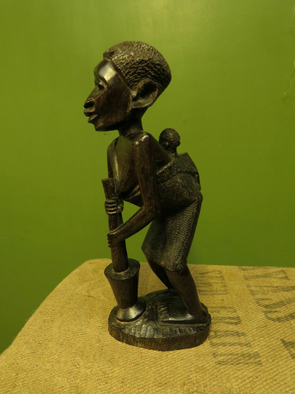 photo furniture African Carved Ebony Figure Of Mother & Child