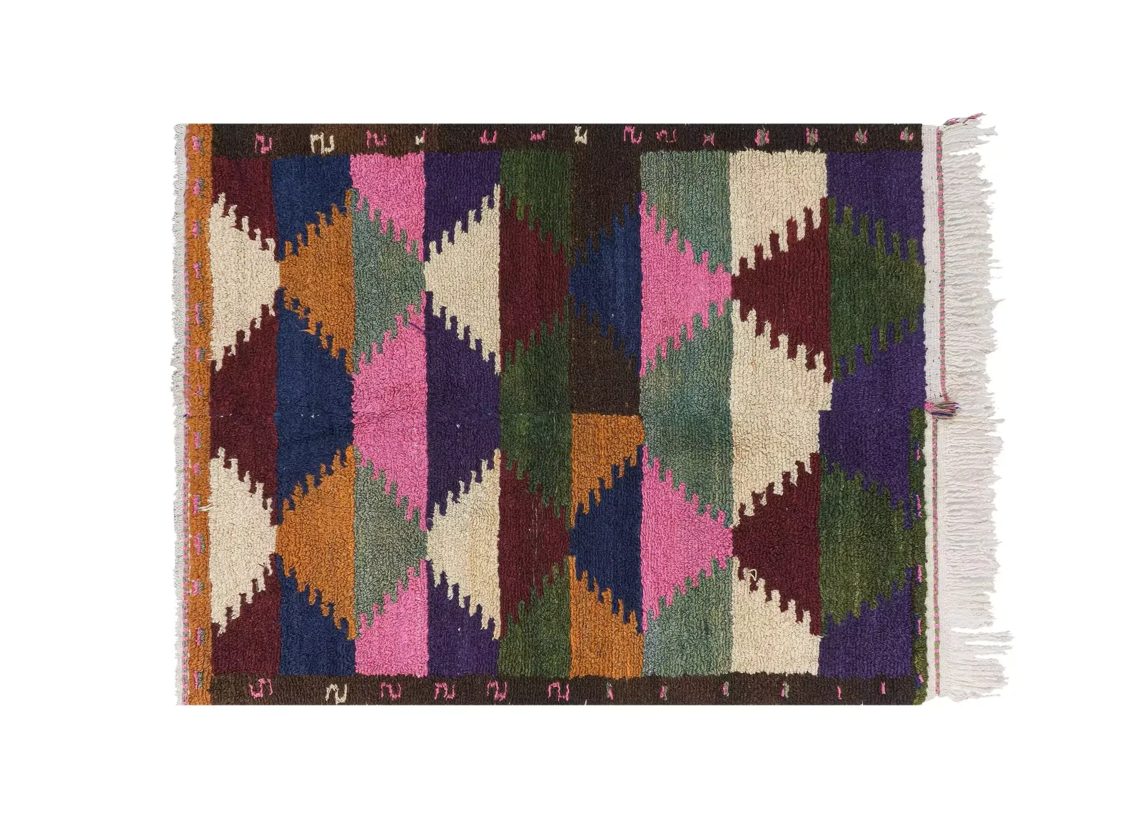 1960s Vintage Organic Wool Turkish Tulu Rug 3'9" X 4'7" photo furniture