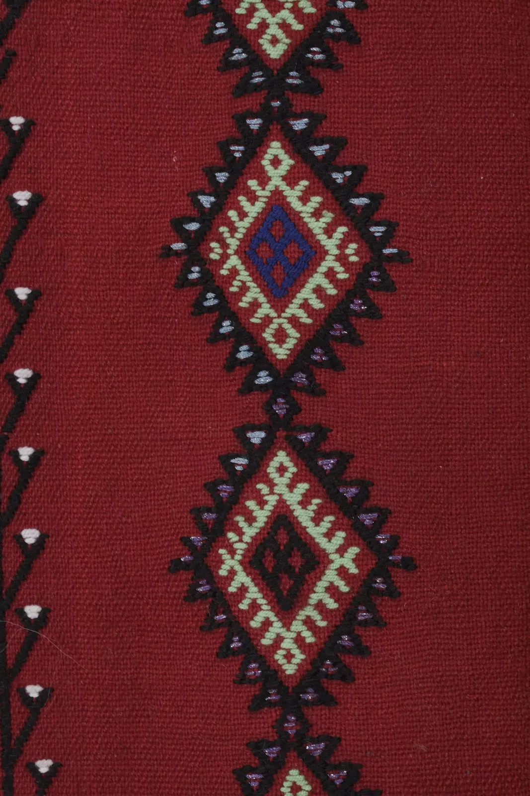 Vintage Embroided Red Jajim Kilim Rug 4'9'' X 7'7'' photo vintage