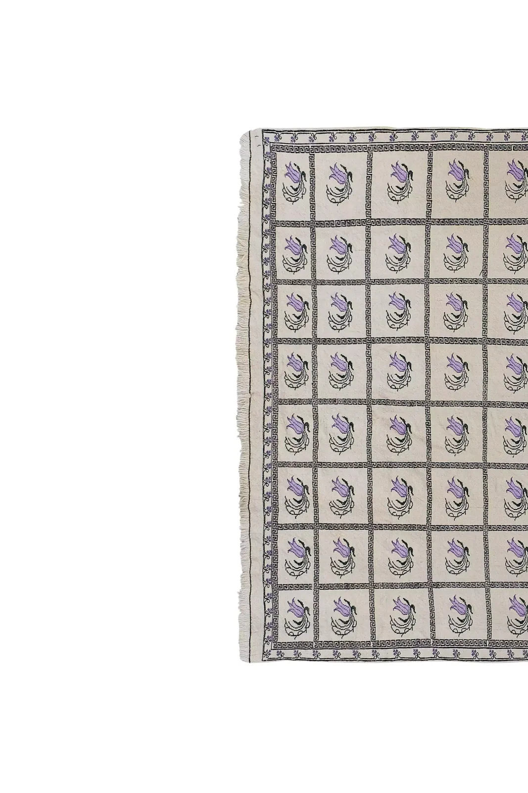Vintage Aubusson Floral Turkish Kilim Rug 5'7'' X 8'2'' photo Textiles