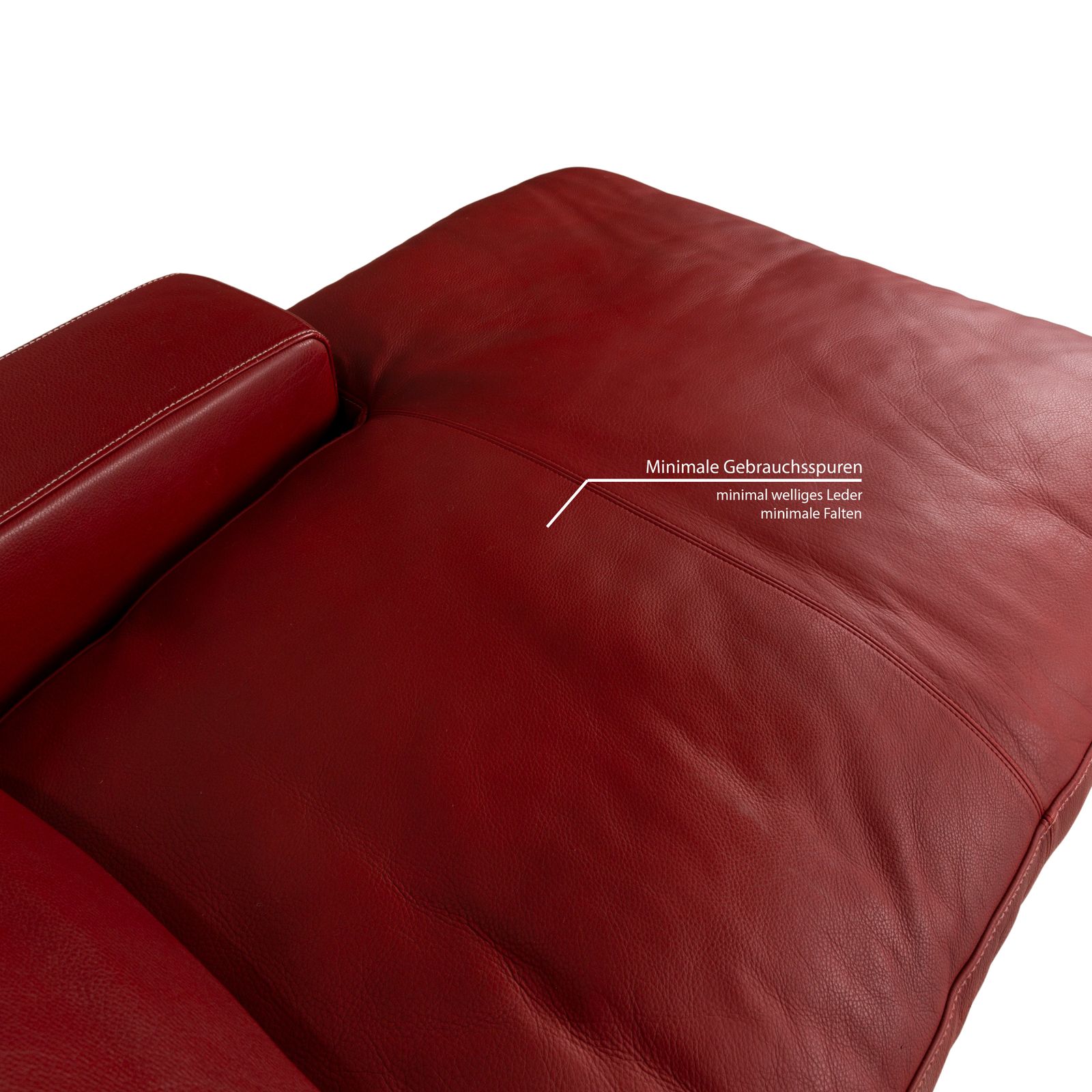 Christine Kröncke Leather Lounger Red photo Furniture