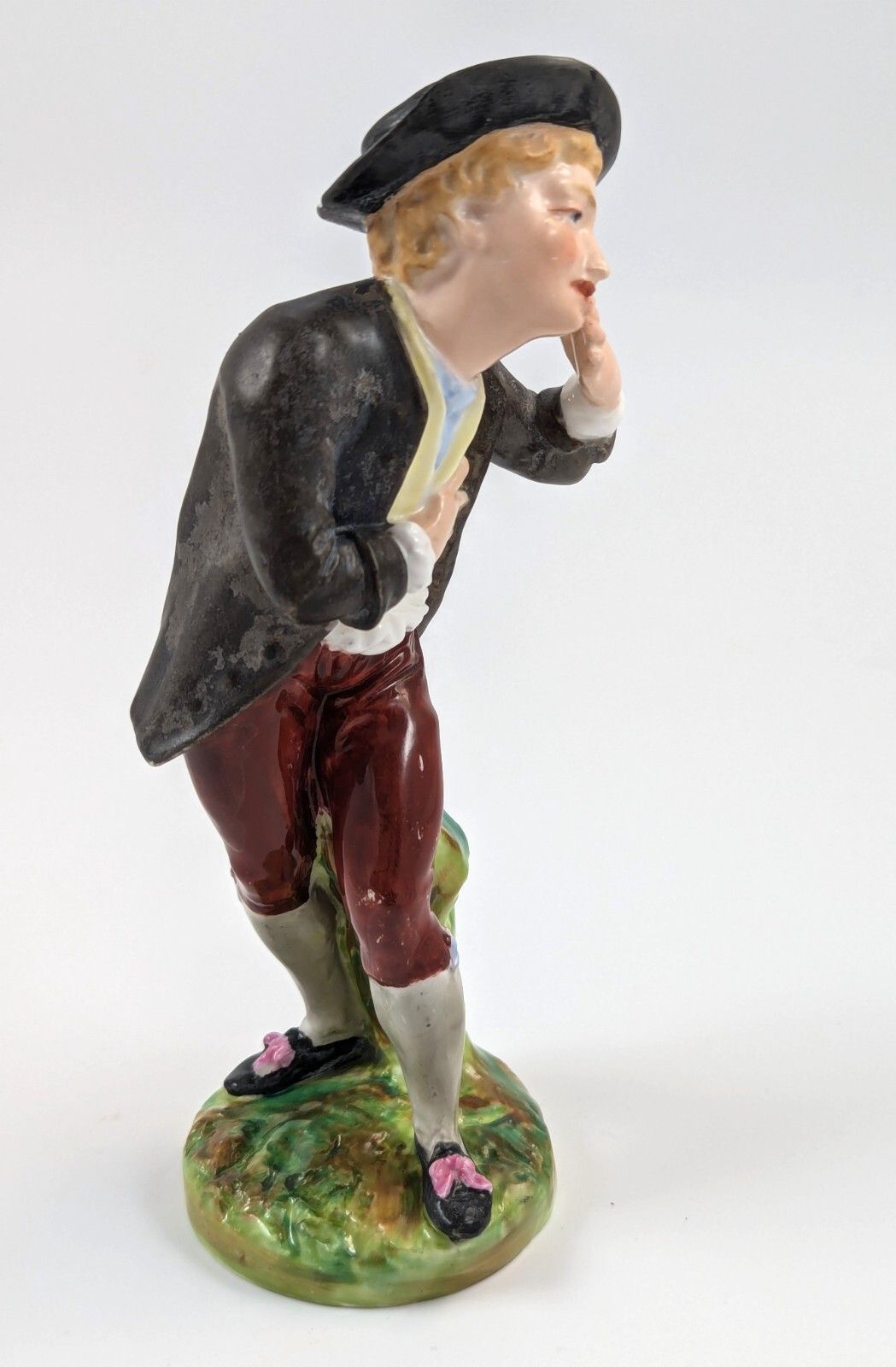 Very Rare Porcelain Figurine Of A Boy, Crown Derby, 1880 photo 230.0
