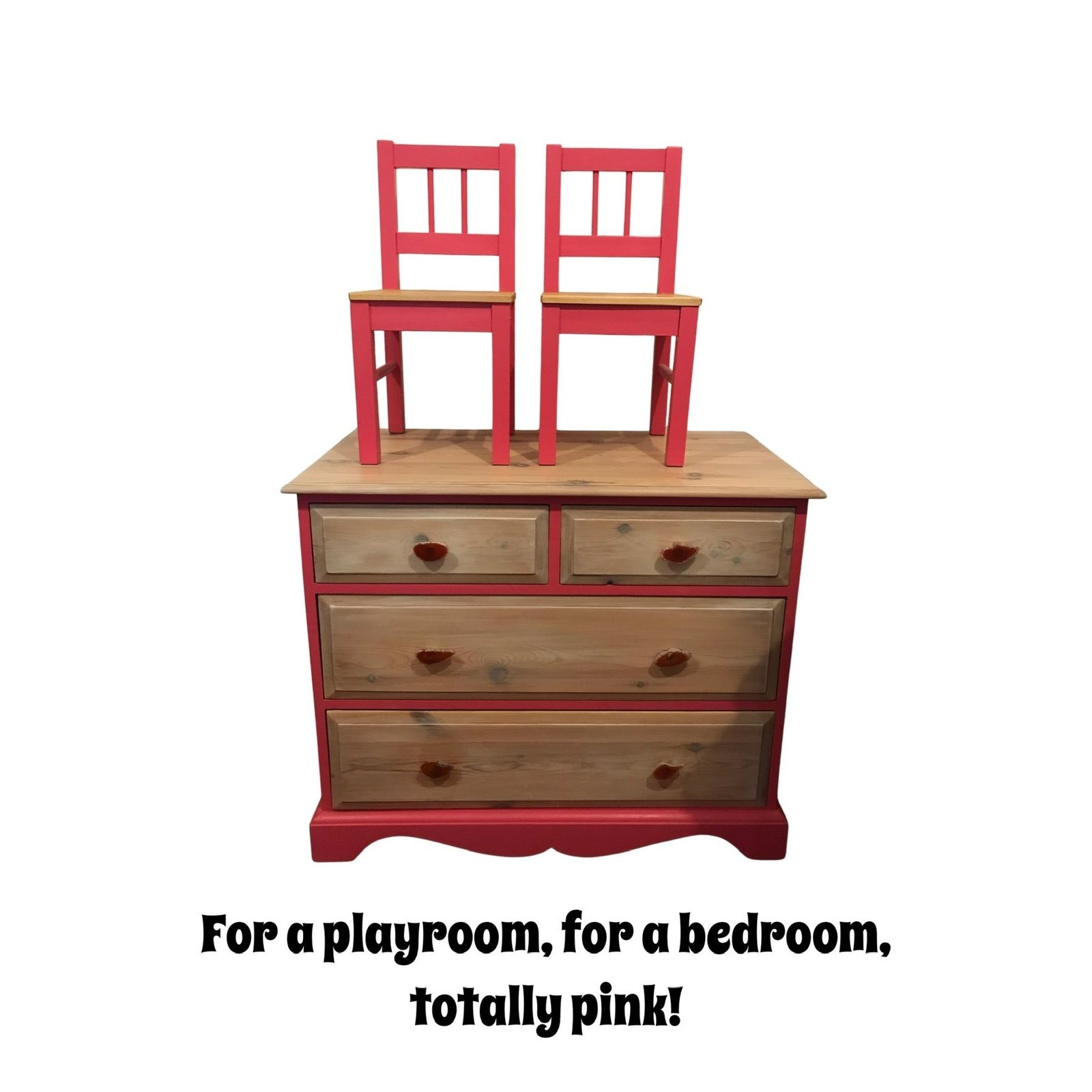245.0 Set Of 2 Pink Children's Chairs photo