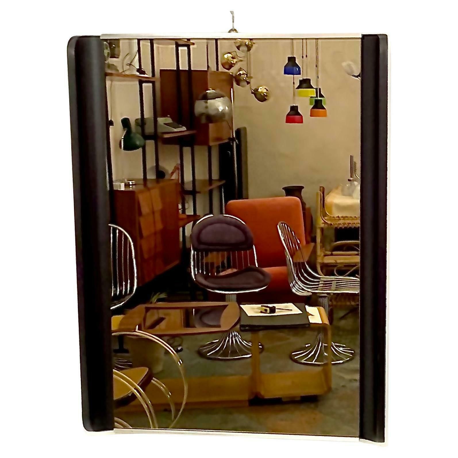 Midcentury Modern Barber Shop Wall Mirror, Italy 1970 photo for sale